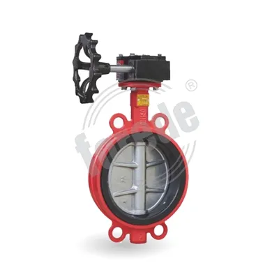 Valvola a farfalla wafer con ingranaggio a vite senza fine